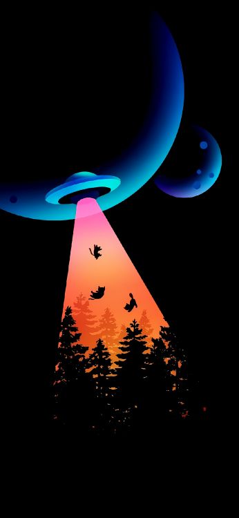 光, 气氛, 艺术, 天文学对象, 午夜 壁纸 1170x2532 允许