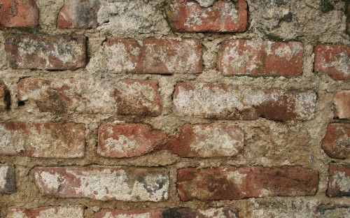 Image brown and gray brick wall