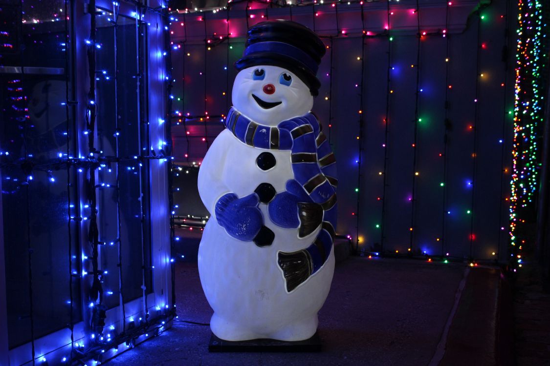 snowman, Christmas Day, new year, lighting, christmas