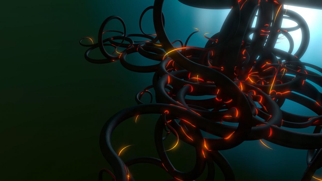 Unterwasser, Animation, Kunst, Strom, Gas. Wallpaper in 3840x2160 Resolution