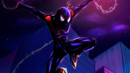 Image woman in black and red mask and blue pants