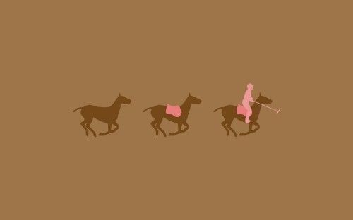 Image silhouette of three horses on brown background