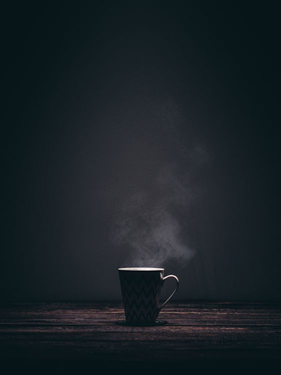 White and Black Ceramic Mug With Smoke. Wallpaper in 3290x4387 Resolution