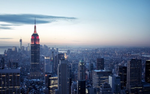 Image aerial view of city buildings during daytime