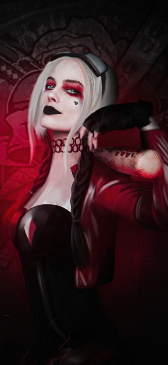 Fondos de Pantalla Harley Quinn, Margot Robbie, Harley Quinn, el Escuadrón Suicida, dc Comics. Wallpaper in 1080x2340 Resolution