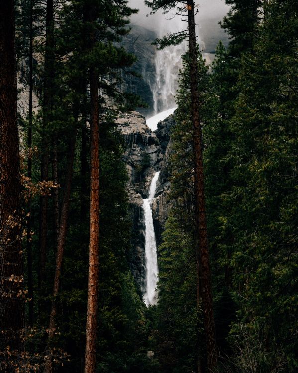 waterfall, body of water, nature, natural landscape, water