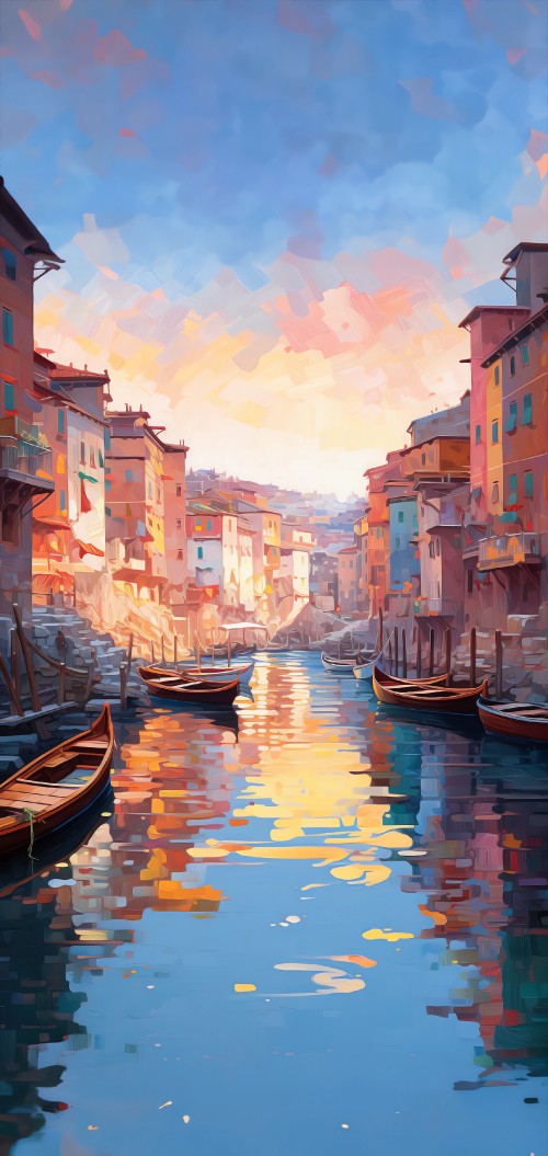 Image boat, painting, water, cloud, daytime