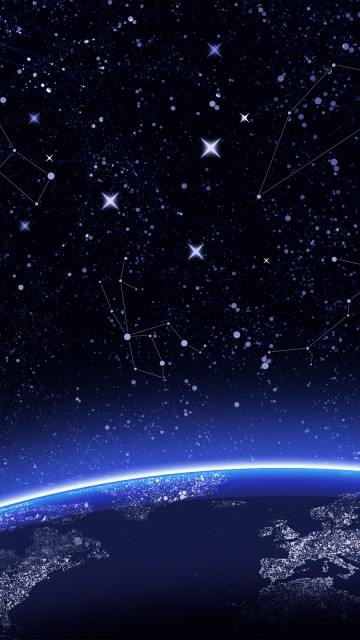 Image blue and white light in black and white galaxy