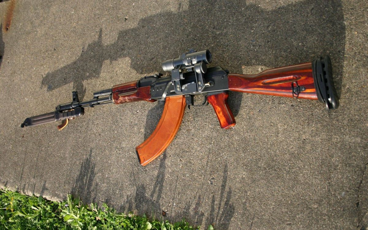 AK-47, m4 carbine, gun, firearm, rifle