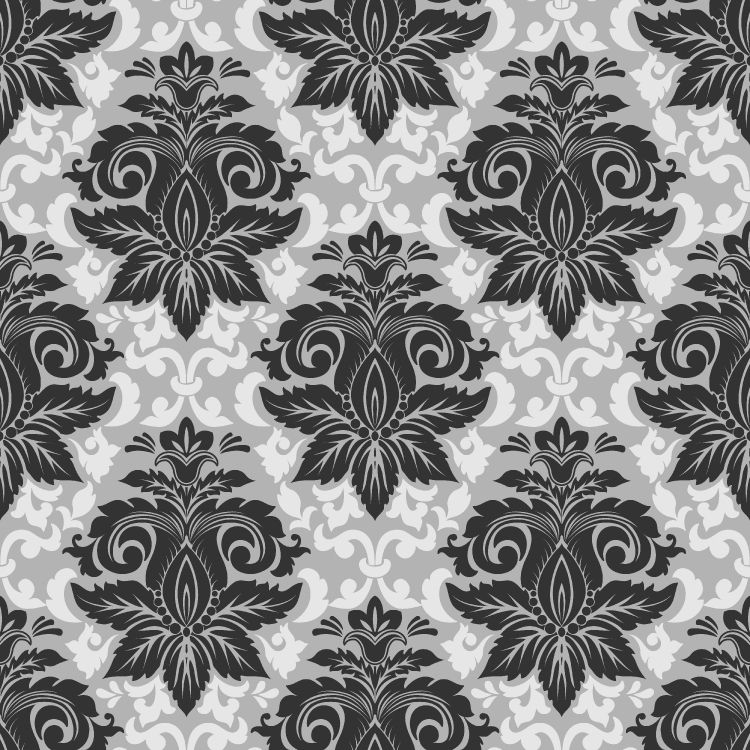 Schwarz-weißes Florales Textil. Wallpaper in 5000x5000 Resolution