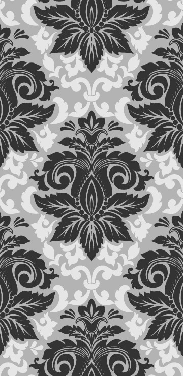 Image black and white floral textile