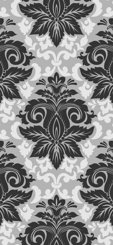 Image black and white floral textile