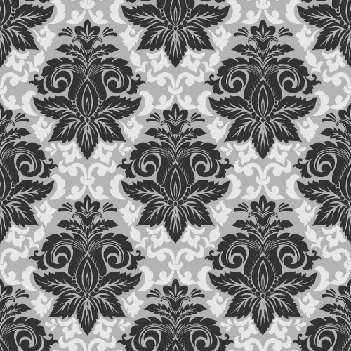 Image black and white floral textile