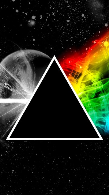 Image Pink Floyd, The Dark Side of the Moon, space, graphic design, astronomical object