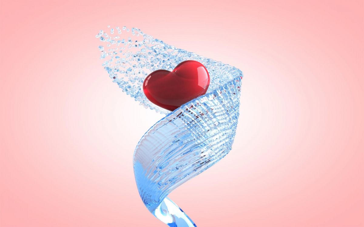 Herzen, Liebe, Wasser, Valentines Tag, Gott. Wallpaper in 2880x1800 Resolution
