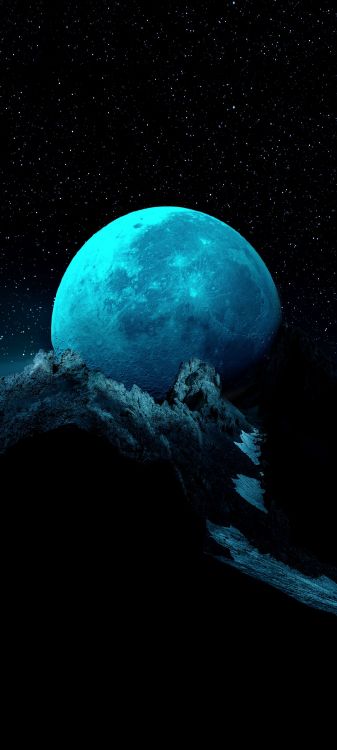 Mond, Erde, Die Atmosphäre Der Erde, Atmosphäre, Azure. Wallpaper in 1080x2400 Resolution