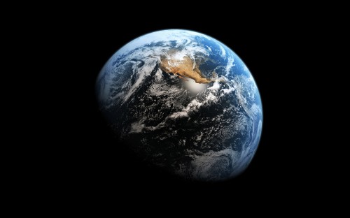 Image blue and white planet earth