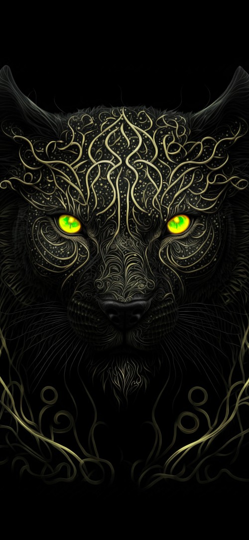 Image Panthera, darkness, Carnivore, art, felidae