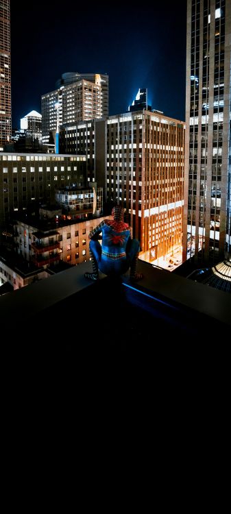 Spider-man, Gebäude, Superhelden, Marvel Comics, Comic. Wallpaper in 2160x4800 Resolution