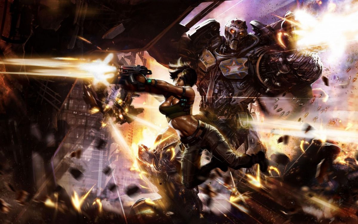 Cyborg, Mecha -, Pc-Spiel, Games, Shooting. Wallpaper in 1920x1200 Resolution