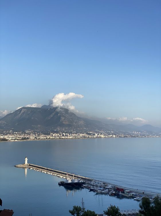 Alanya Castle-ikale, Water, Cloud, Mountain, Dusk. Wallpaper in 1536x2048 Resolution