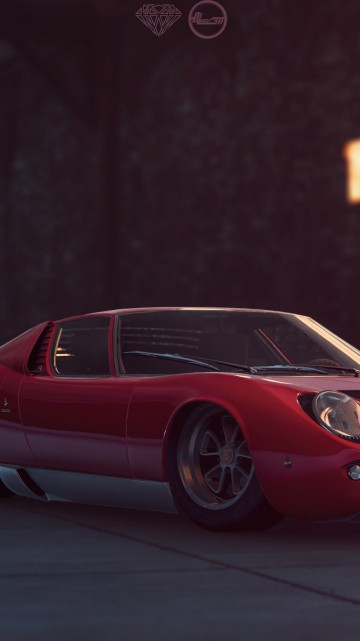 Image red ferrari 458 italia on road
