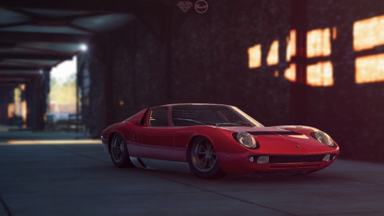 Image red ferrari 458 italia on road