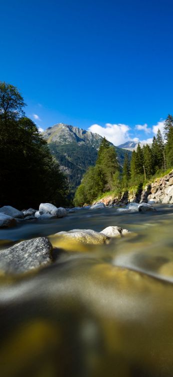 Landschaftsansicht Fluss, Natur, Fluss, Cloud, Wasser. Wallpaper in 1080x2340 Resolution