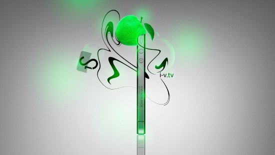 Image purple and green flower illustration