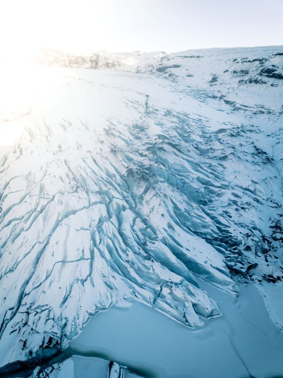 snow, glacial landform, water, freezing, ice