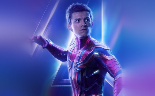 Image spider-man, Tom Holland, Avengers Infinity War, Thanos, aunt may