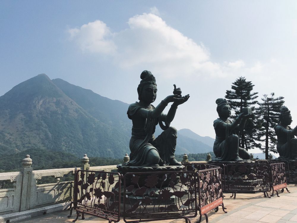 Hongkong, Po-Lin-Kloster, Tian Tan Buddha, Statue, Sehenswürdigkeit. Wallpaper in 4032x3024 Resolution