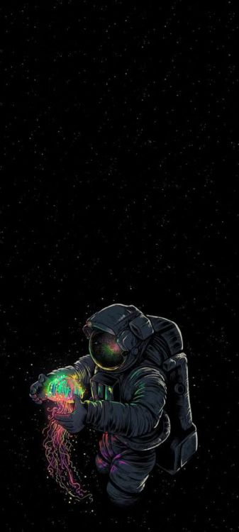 Astronaut, Amoled, Ios, Android, Raum. Wallpaper in 1080x2400 Resolution