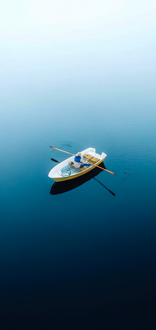 Image reflection, water transportation, water resources, water, boat