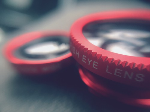 Image red and silver round ring