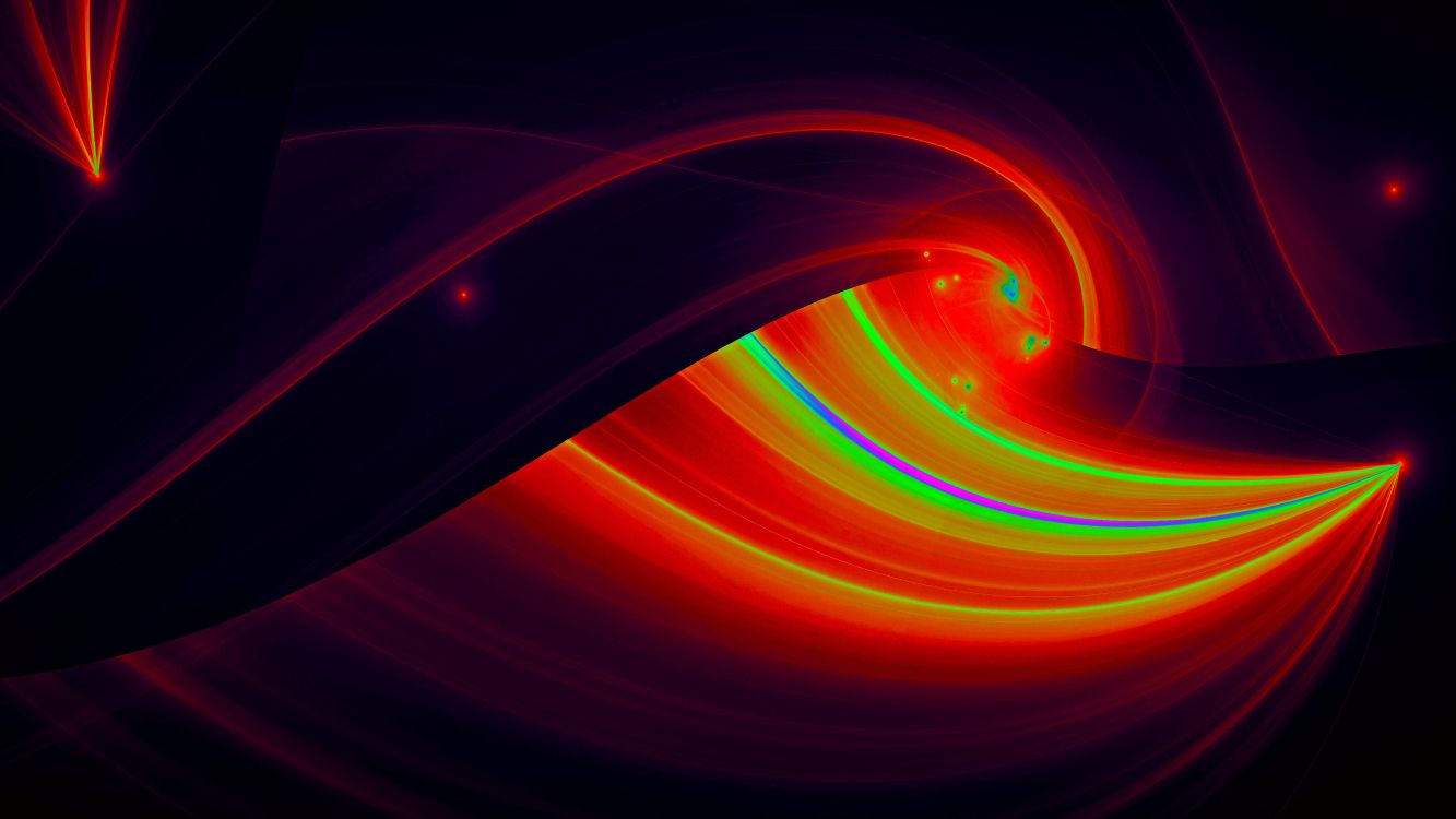 Lumière Rouge et Jaune Dans Une Pièce Sombre. Wallpaper in 7680x4320 Resolution