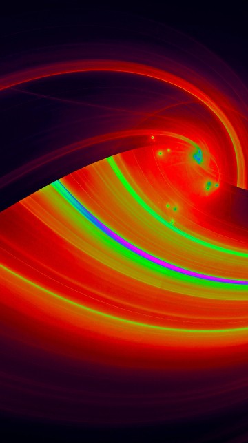 Image red and yellow light in dark room