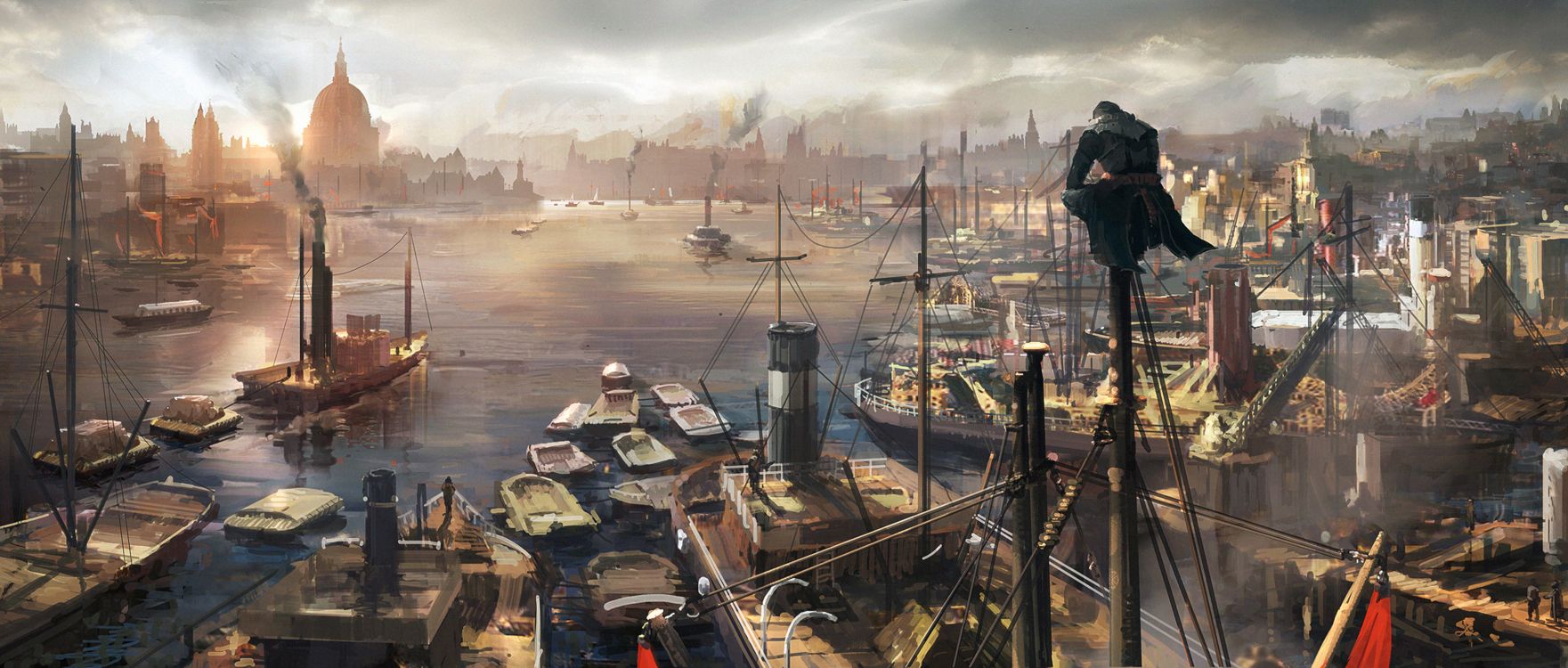 Assassins Creed Syndicat, Assassins Creed Unity, Assassins Creed, Ubisoft, Jeu Pc. Wallpaper in 3500x1490 Resolution