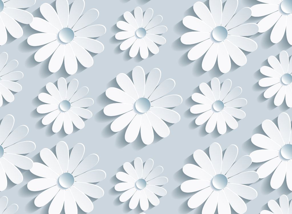 Weiße Und Schwarze Blumenillustration. Wallpaper in 4134x3030 Resolution