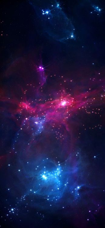 Nébuleuse, L'atmosphère de la Terre, Nuit, Nature, Blue. Wallpaper in 1080x2340 Resolution