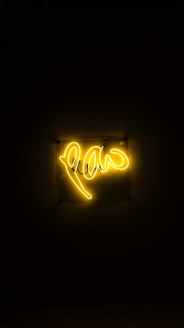 Image yellow and red love neon light signage