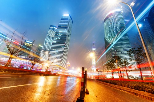 Image city buildings during night time