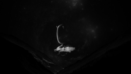 Image papadosio, black and white, atmosphere, astronomical object, night