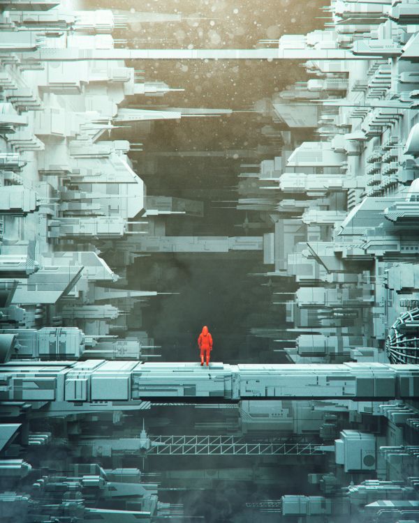 Personne en Veste Rouge Marchant Dans la Rue. Wallpaper in 1600x2000 Resolution