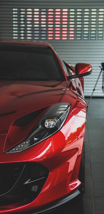 Image red car in the garage, ferrari 458, cars, Ferrari, sports car