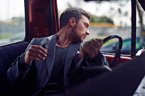 Image Aaron Taylor-Johnson, human, family car, car, facial hair