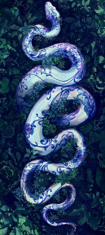 Blue Snake Drawing Wallpapers  Wallpaper Cave