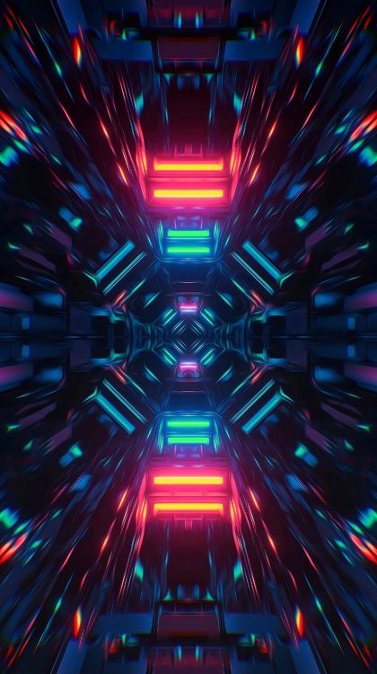 Lumière, Art Fractal, Symétrie, Art, L'effet Visuel de L'éclairage. Wallpaper in 1680x3000 Resolution