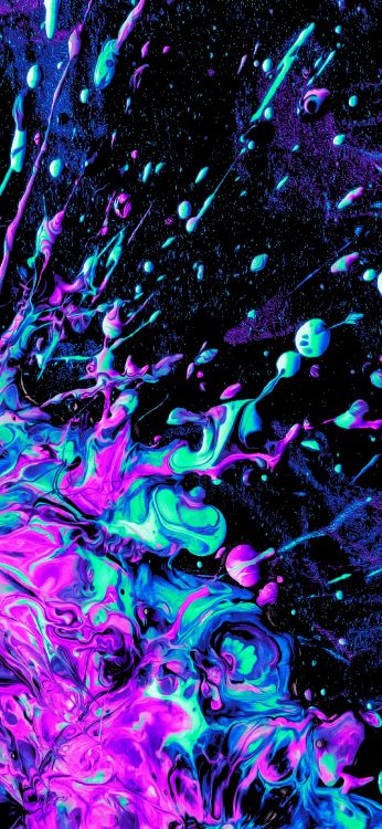 Art Fractal, Blue, Purple, Liquid, Art. Wallpaper in 1890x4096 Resolution