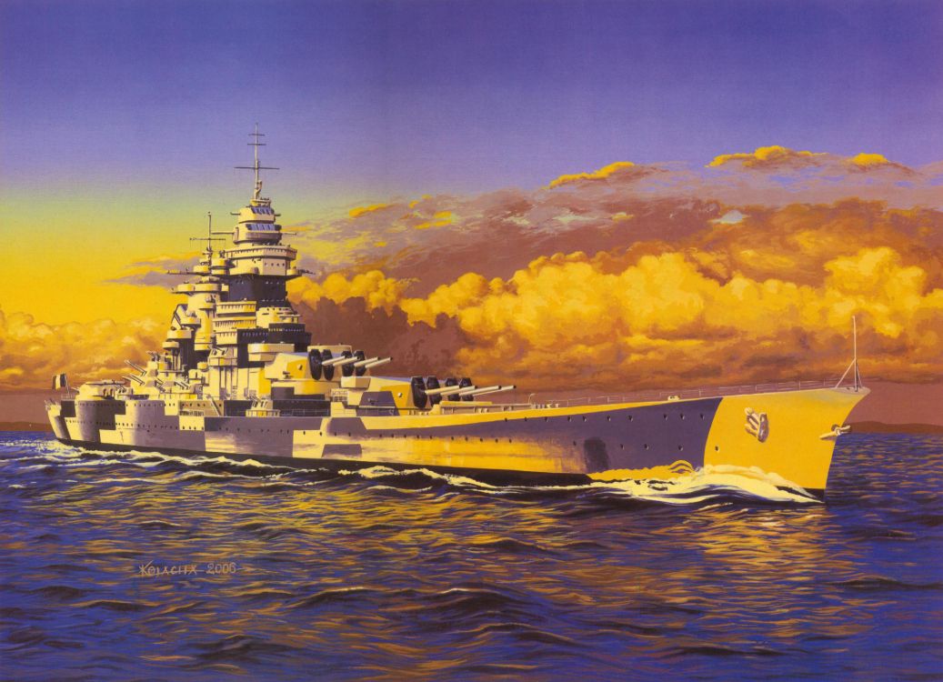 Japanese Battleship Yamato, Battleship, Warship, Painting, Art. Wallpaper in 4066x2939 Resolution